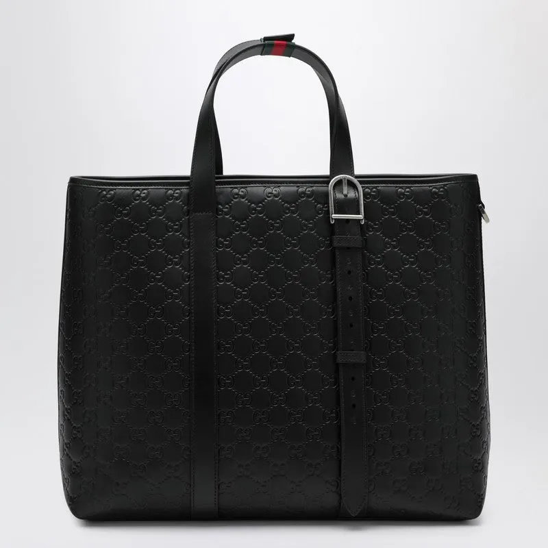 Large Black Gg Emblem Shopping Bag sold by Wanan Luxury product image thumbnail 2