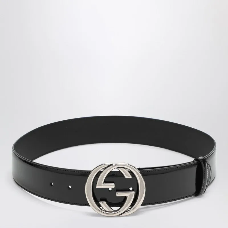 Gg Black Leather Belt made by Gucci