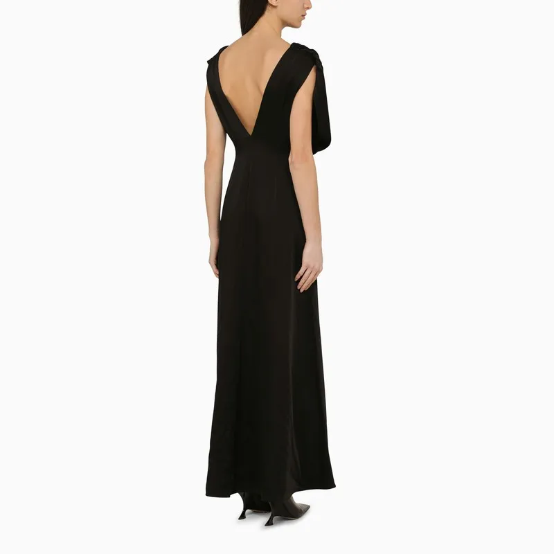 Long Dress With Black Ruffles sold by Wanan Luxury product image thumbnail 2