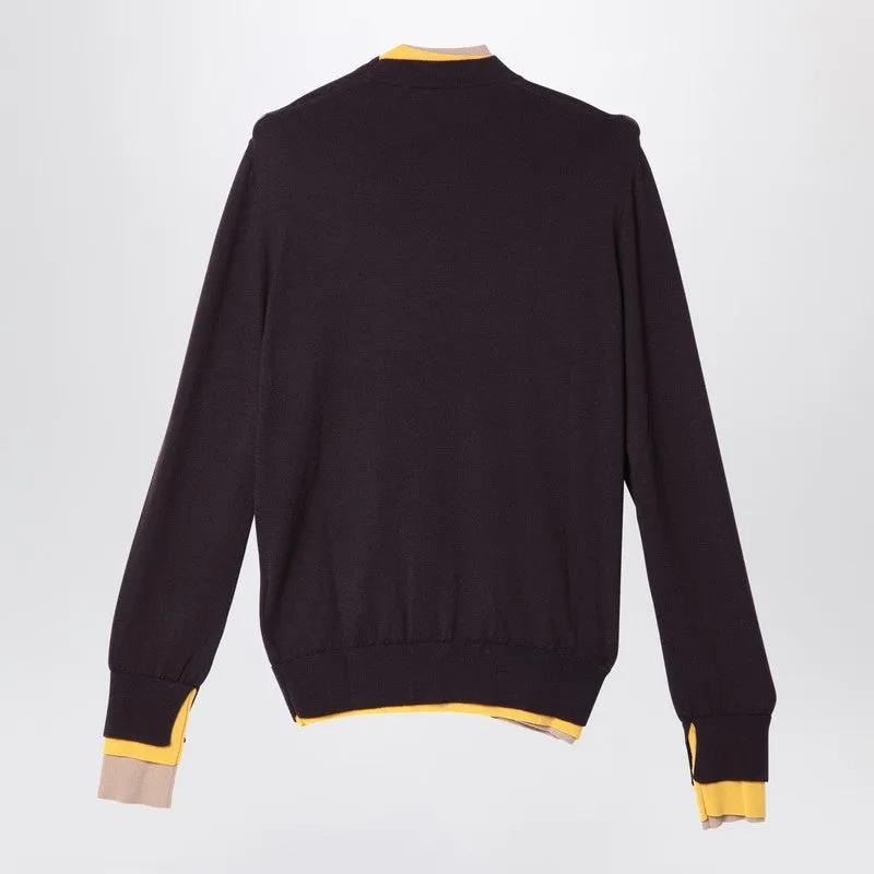Aubergine Wool Jumper sold by Wanan Luxury product image thumbnail 2