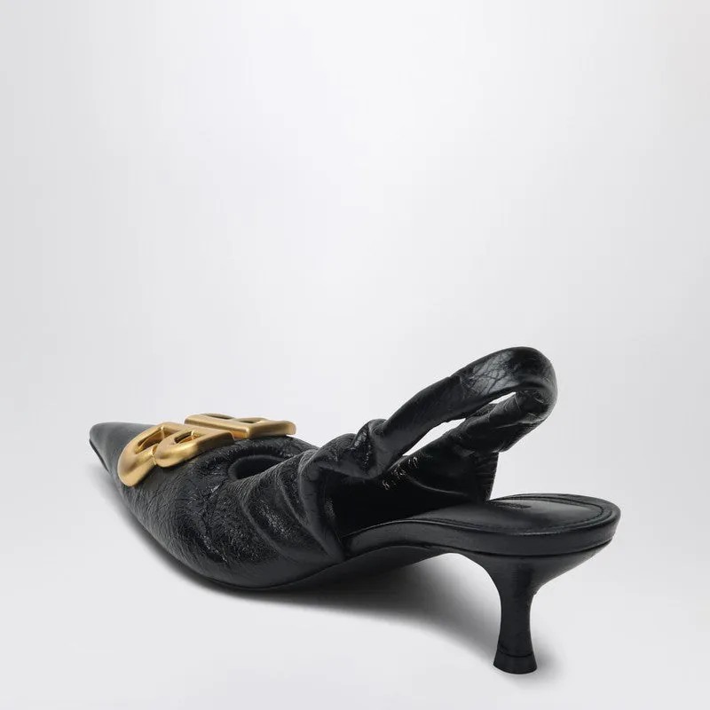 Monaco Black Slingback With Logo sold by Wanan Luxury product image thumbnail 2