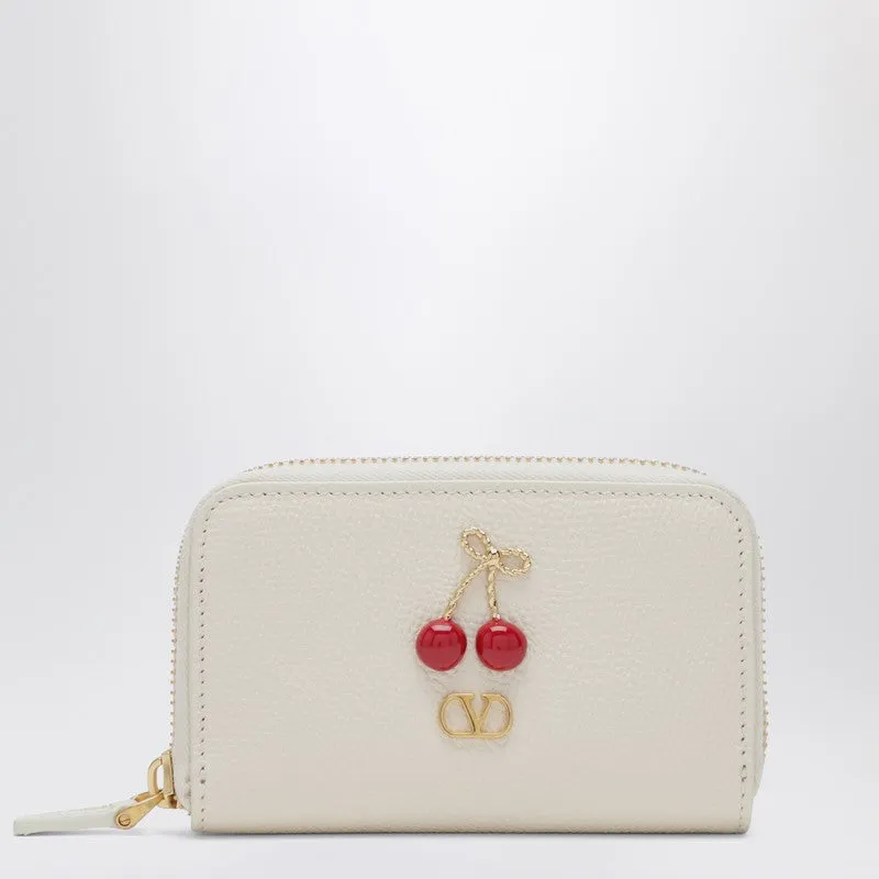 Ivory Cherryfic Zip-Around Wallet sold by Wanan Luxury