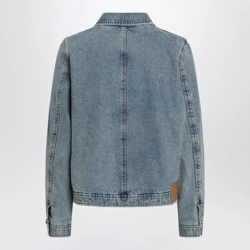 Denim Zip-Up Ami De Coeur Jacket sold by Wanan Luxury product image thumbnail 2
