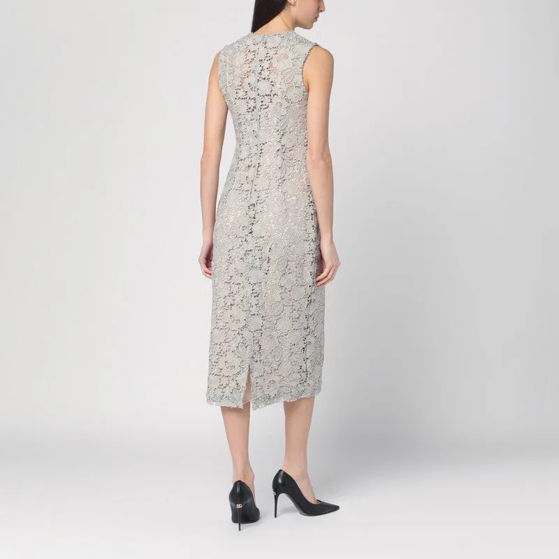 Light Grey Lace Midi Dress sold by Wanan Luxury product image thumbnail 2