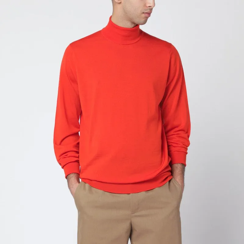 Orange Wool Turtleneck Sweater sold by Wanan Luxury