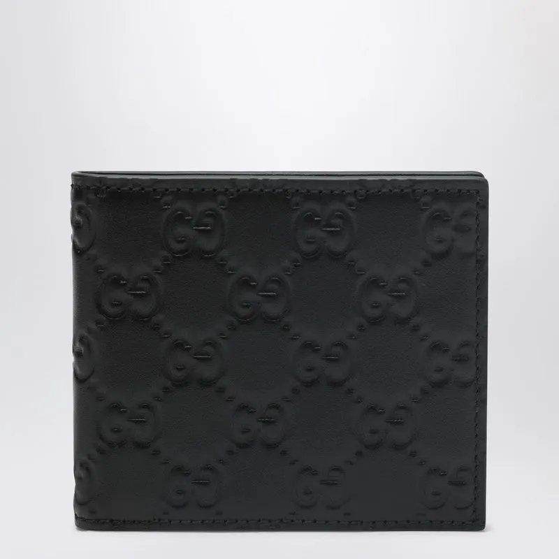 Black Gg Emblem Bi-Fold Wallet sold by Wanan Luxury