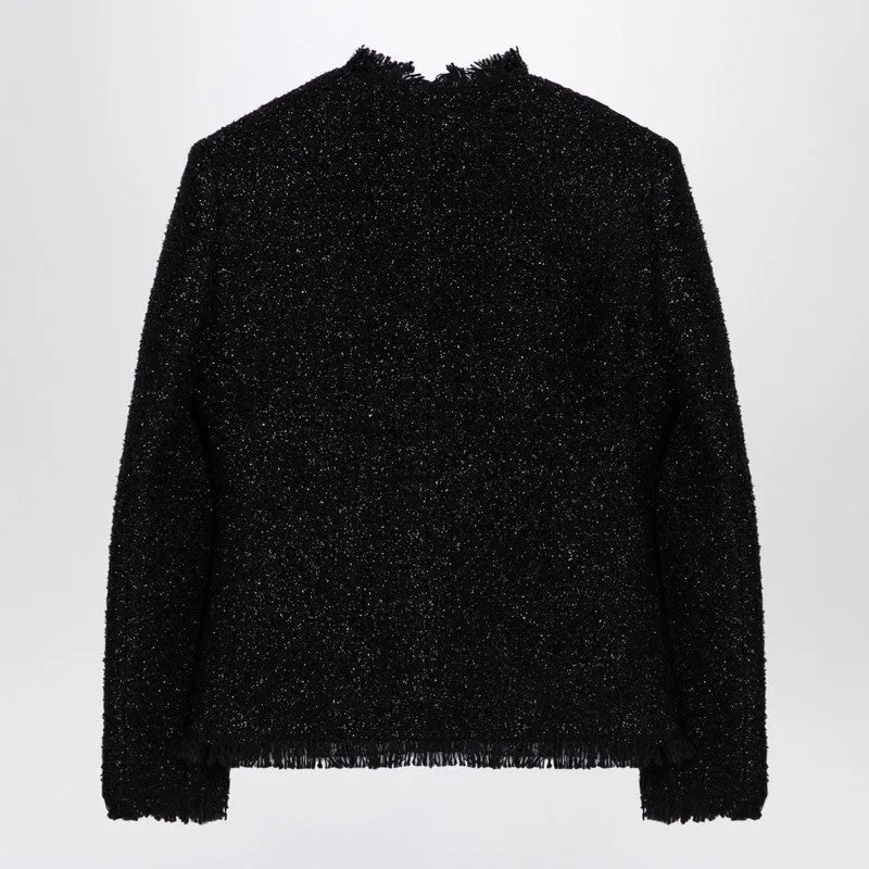 Black Tweed And Lurex Jacket sold by Wanan Luxury product image thumbnail 2