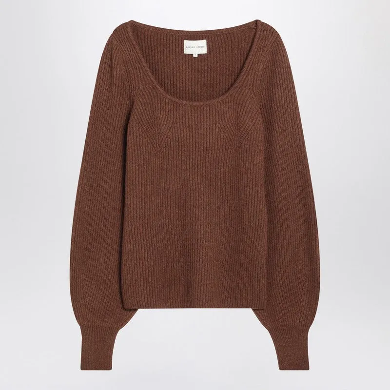 Brown Ribbed Cashmere Jumper sold by Wanan Luxury