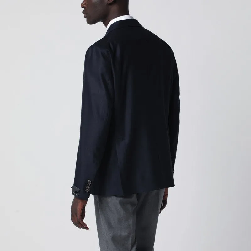 Blue Wool Double-Breasted Jacket sold by Wanan Luxury product image thumbnail 2