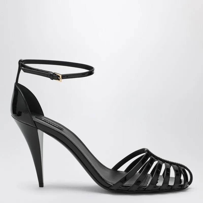 Patent Leather Cage Heeled Sandals sold by Wanan Luxury