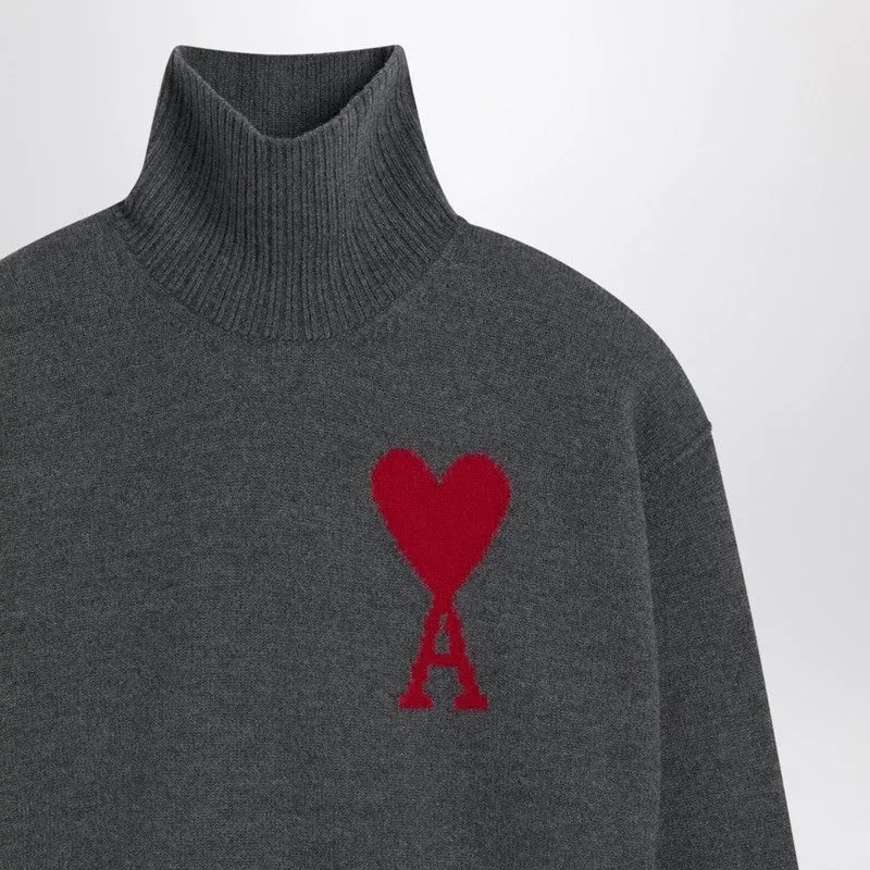 Grey Turtleneck Sweater Ami De Coeur sold by Wanan Luxury product image thumbnail 2