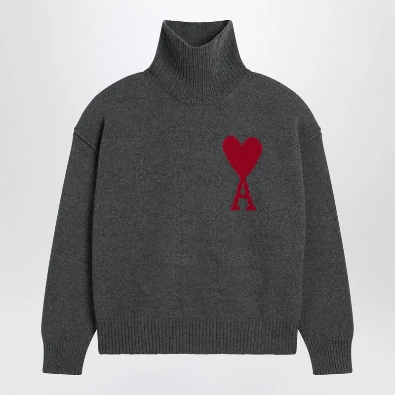 Grey Turtleneck Sweater Ami De Coeur sold by Wanan Luxury