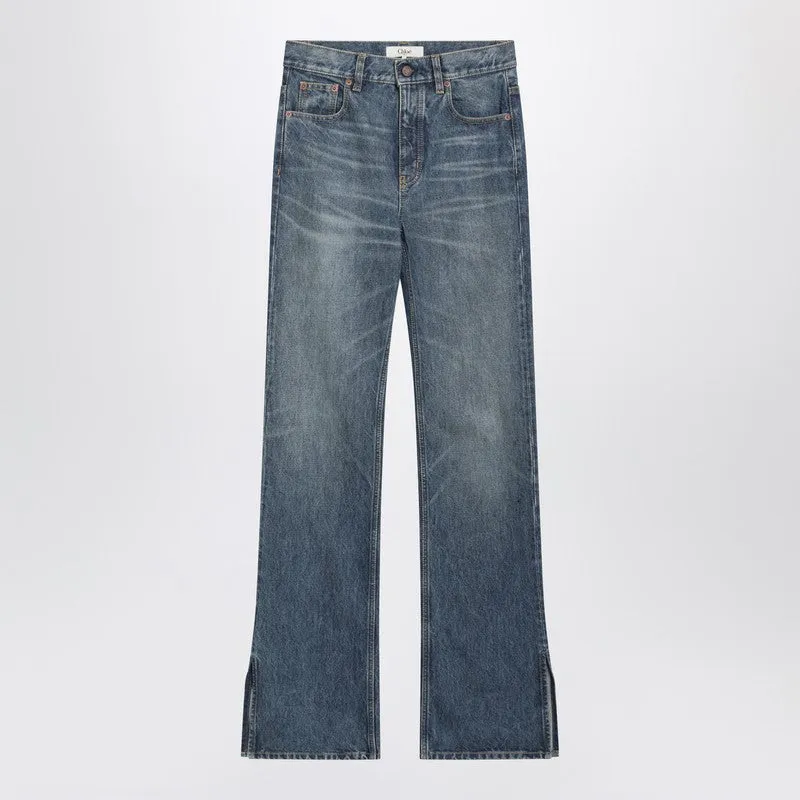 Blue Jeans With Slits made by Chloe