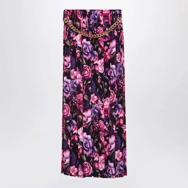 Long Pleated Floral Skirt sold by Wanan Luxury product image thumbnail 2
