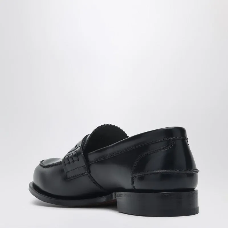 Black Shiny Leather Pembrey Loafers sold by Wanan Luxury product image thumbnail 2