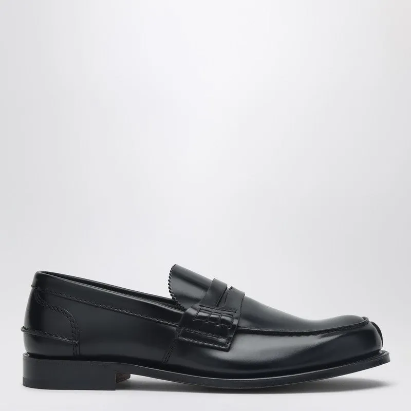 Black Shiny Leather Pembrey Loafers made by Church's