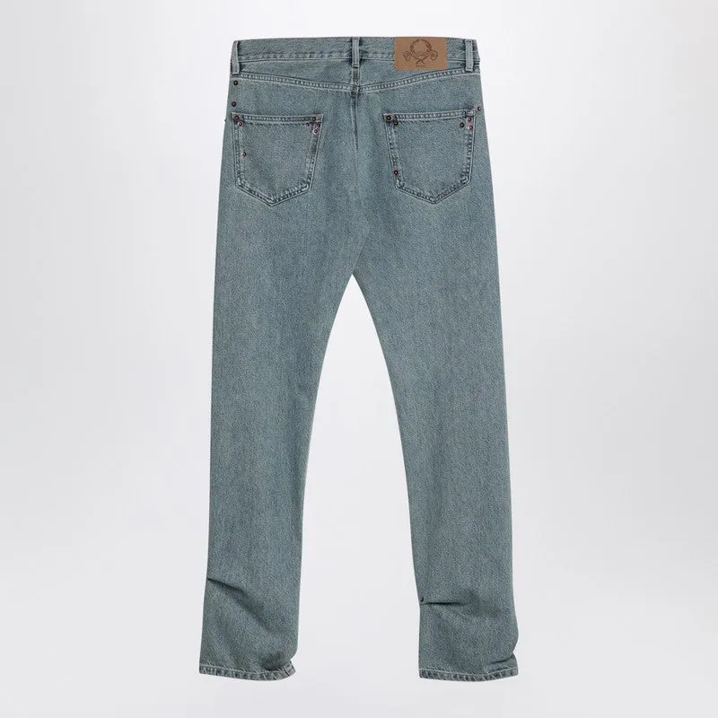 Light Blue Denim Jeans With Rivets sold by Wanan Luxury product image thumbnail 2
