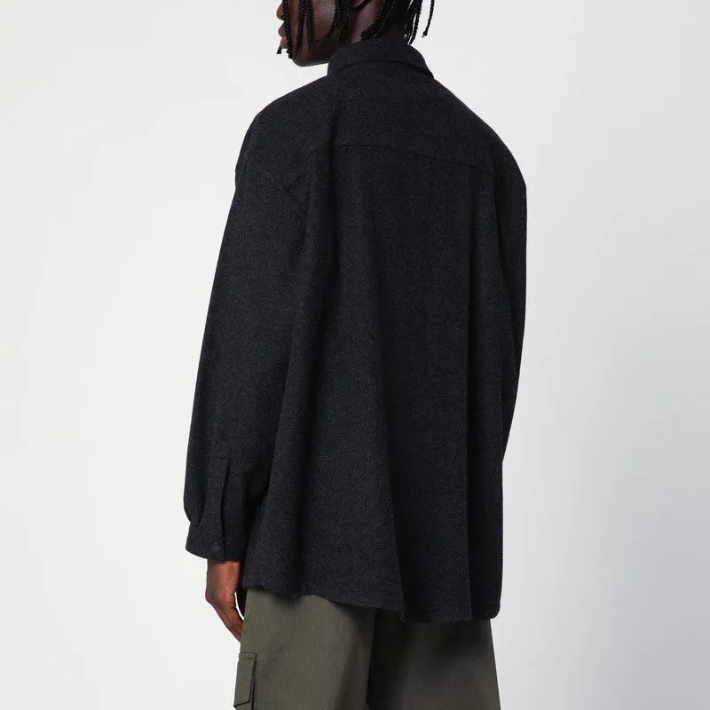 Charcoal Grey Wool And Cashmere Overshirt sold by Wanan Luxury product image thumbnail 2