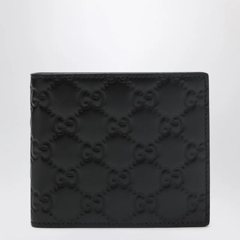 Black Gg Emblem Bi-Fold Wallet With Coin Pocket sold by Wanan Luxury