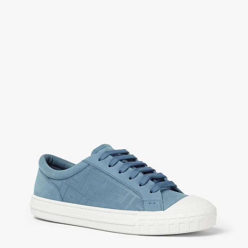 Domino Sneaker In Light Blue Nabuck sold by Wanan Luxury