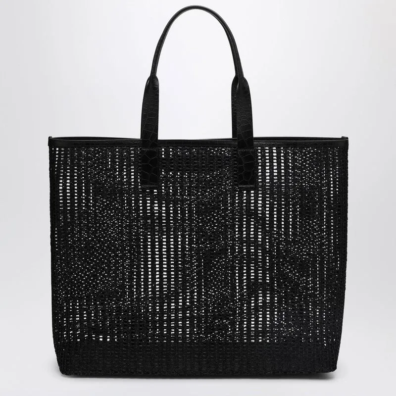 Adamo Shopping Bag In Black Woven Mesh sold by Wanan Luxury product image thumbnail 2