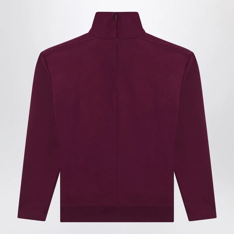 Boxy Purple Cotton Sweater sold by Wanan Luxury product image thumbnail 2