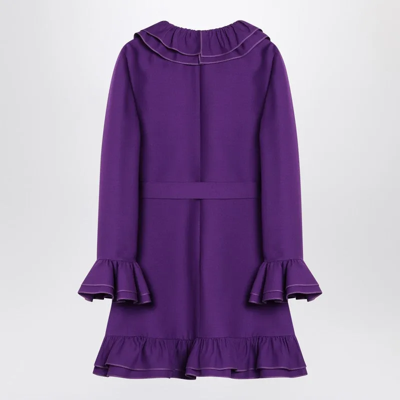 Purple Wool And Silk Mini Dress sold by Wanan Luxury product image thumbnail 2