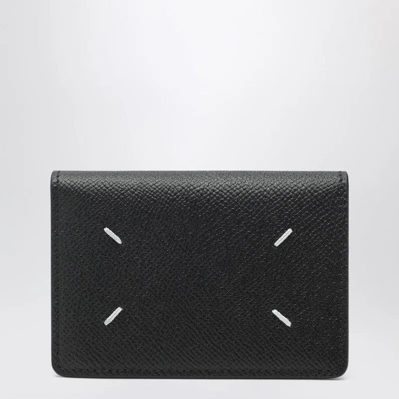Black Leather Credit Card Holder sold by Wanan Luxury
