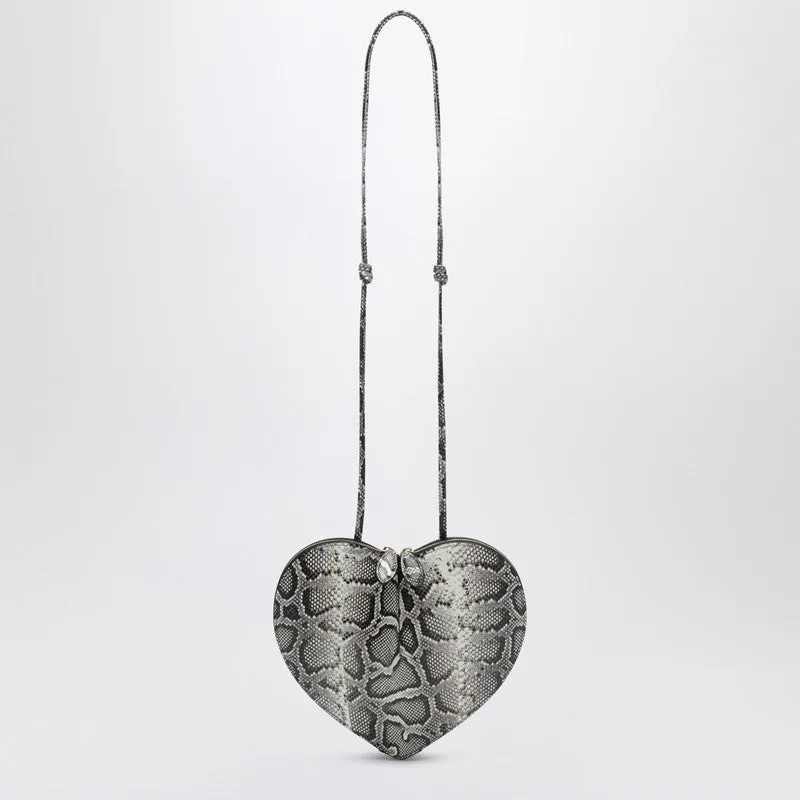 Python-Print Leather Le Cœur Bag made by Alaia