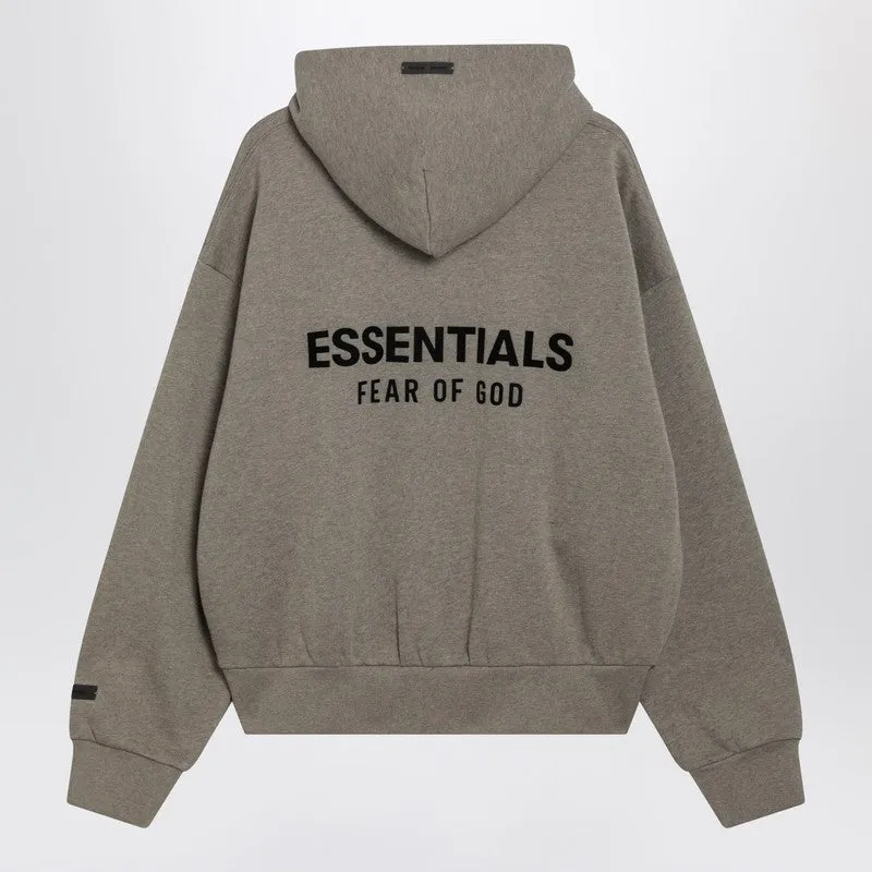 Grey Mélange Hoodie With Logo Print sold by Wanan Luxury product image thumbnail 2