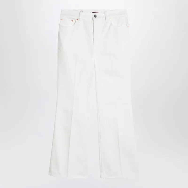 Short White Flare Trousers sold by Wanan Luxury