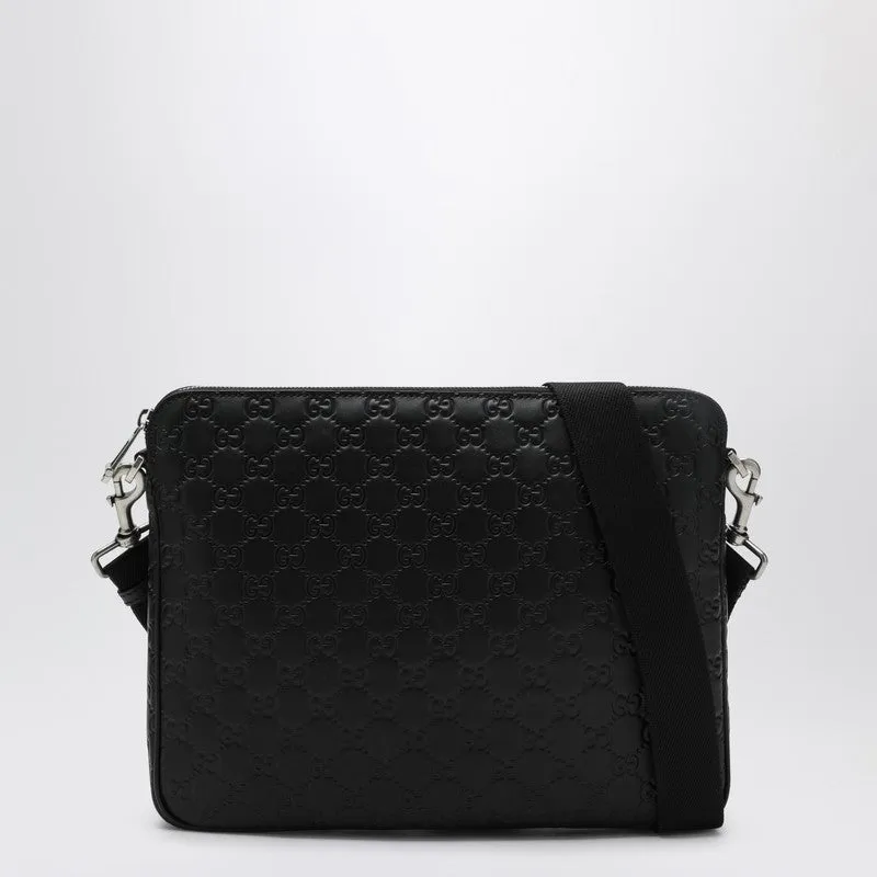 Medium Black Gg Emblem Shoulder Bag made by Gucci