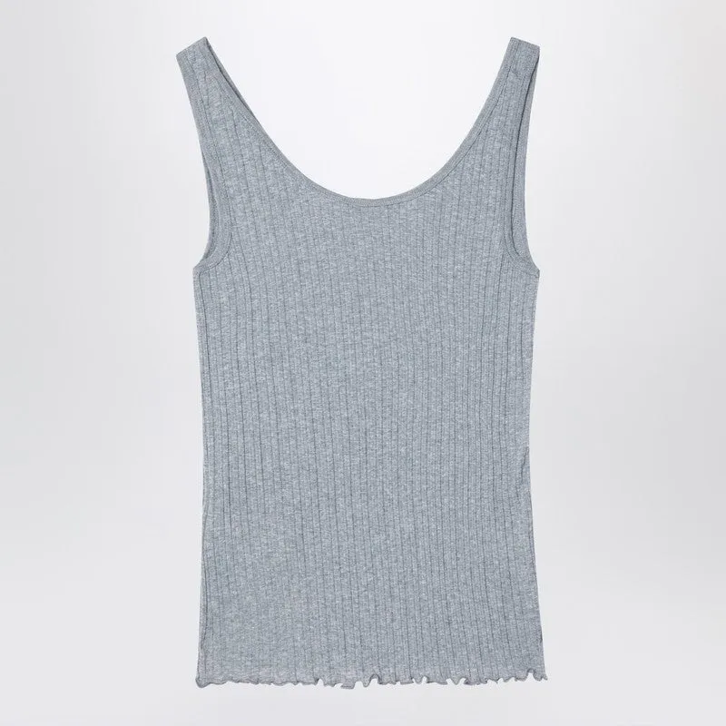 Grey Jersey Tank Top sold by Wanan Luxury product image thumbnail 2