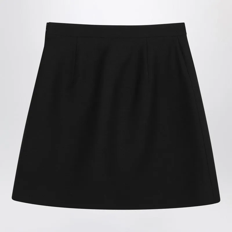 Black Mini Skirt With V Gold Detail sold by Wanan Luxury product image thumbnail 2