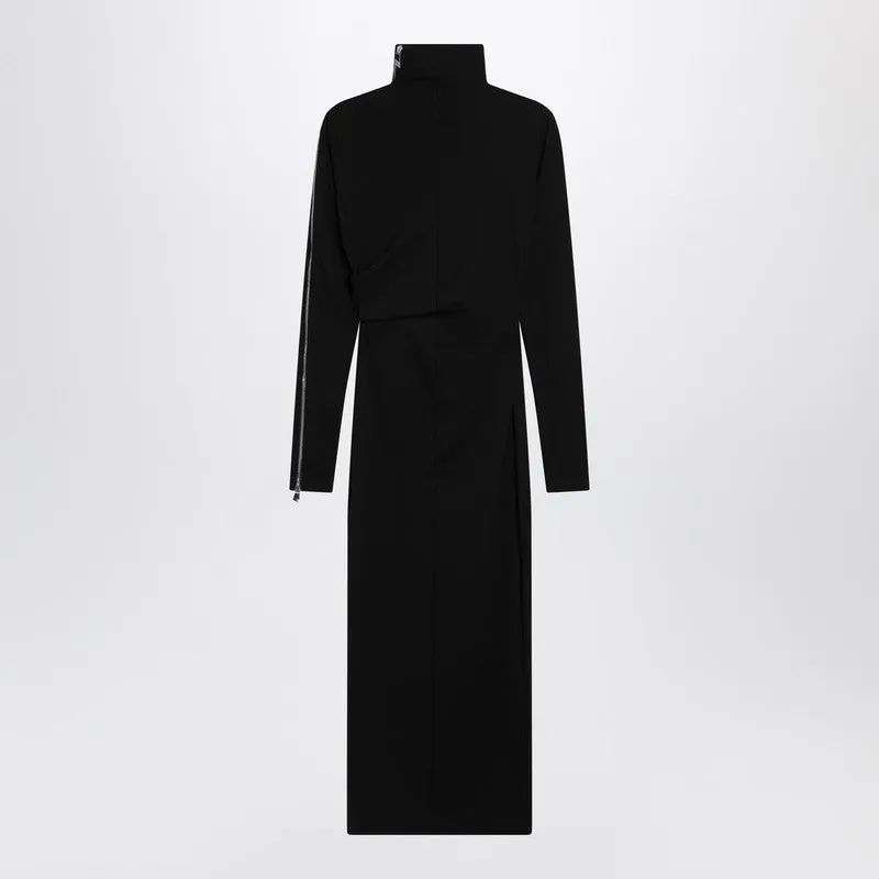 Black Turtleneck Dress With Zip Detail sold by Wanan Luxury product image thumbnail 2