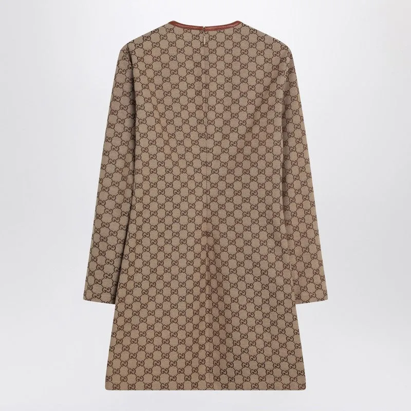 Beige Dress In Gg Fabric With Clip Detail sold by Wanan Luxury product image thumbnail 2