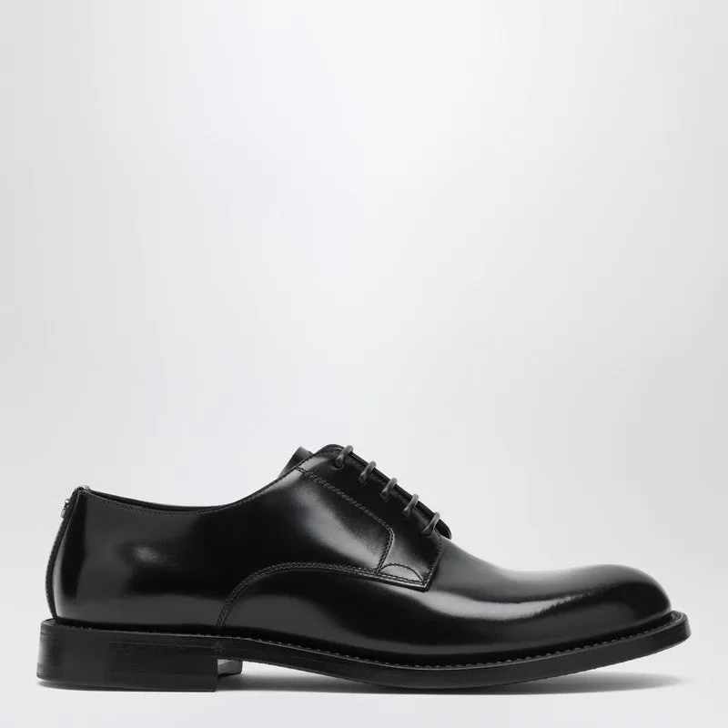 Black Leather Derby Shoes sold by Wanan Luxury