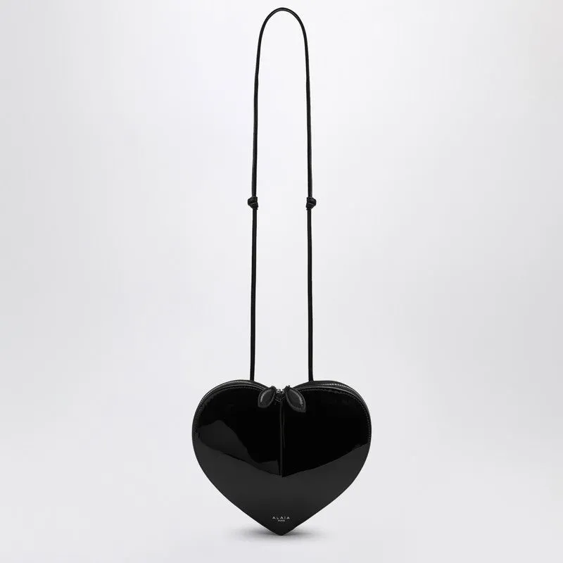 Black Patent Leather Le Coeur Bag made by Alaia