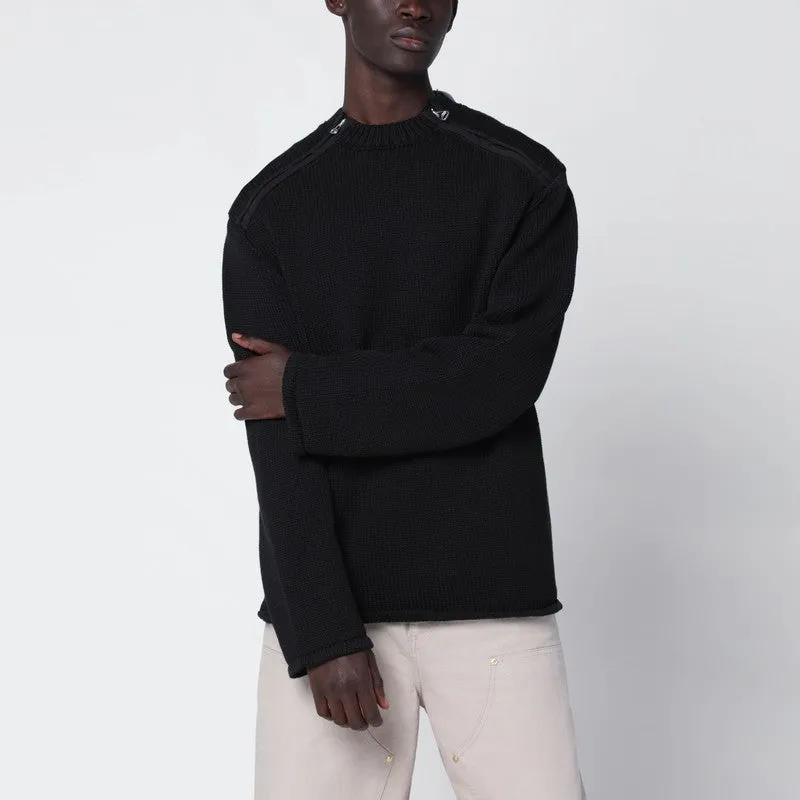 Black Cotton Sweater sold by Wanan Luxury