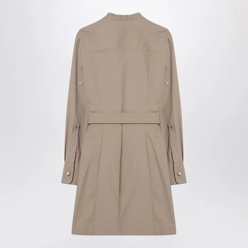Taupe Safari Dress In Poplin sold by Wanan Luxury product image thumbnail 2