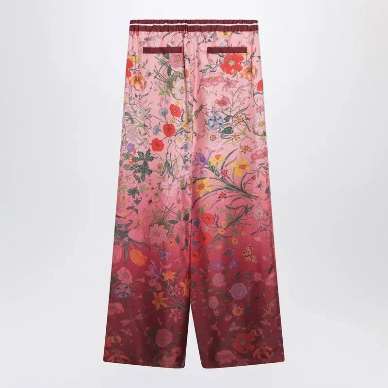 Floral-Print Silk Trousers sold by Wanan Luxury product image thumbnail 2