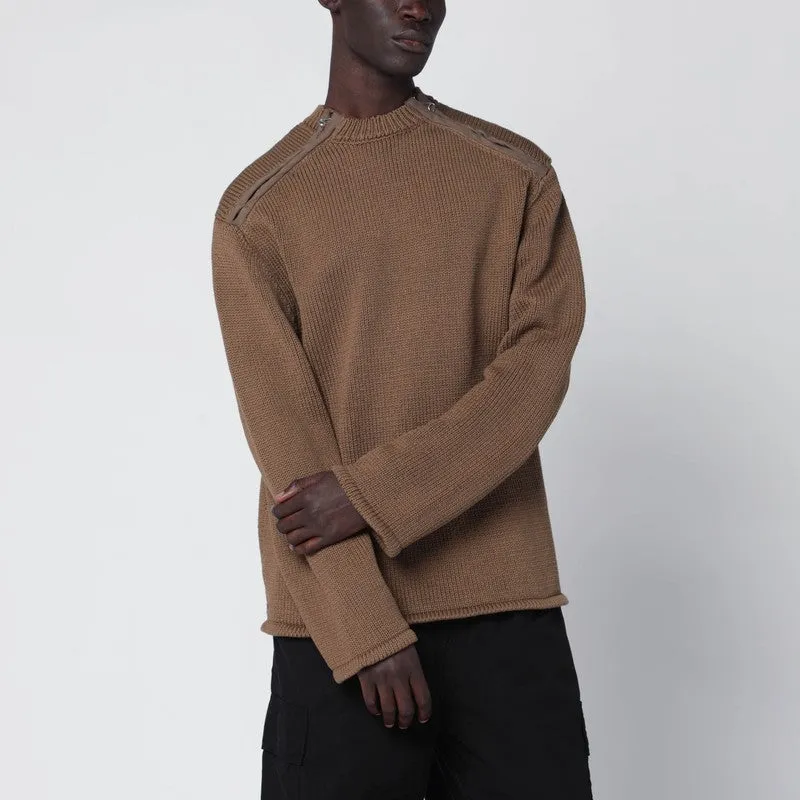 Dark Beige Cotton Sweater made by Oamc