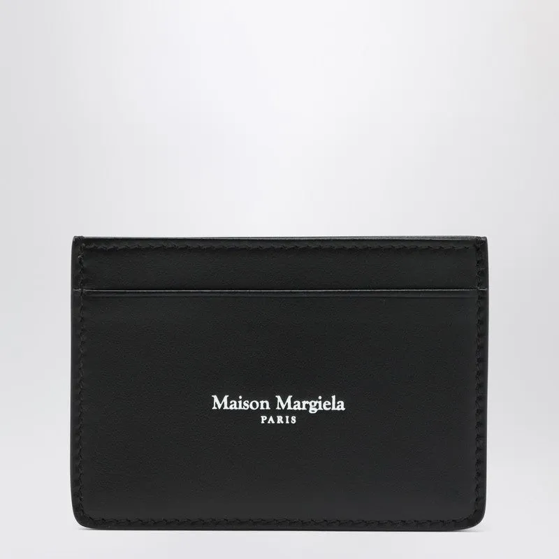 Black Leather Cardholder With Logo sold by Wanan Luxury
