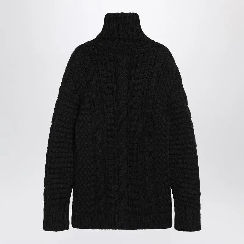Black Wool Turtleneck Sweater sold by Wanan Luxury product image thumbnail 2