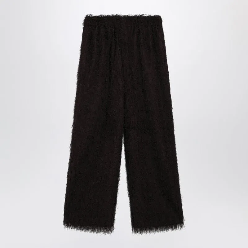 Dark Brown Fringed Trousers made by Frankie Shop