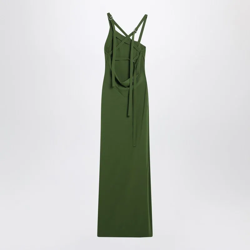 Long Green Dress With Slit sold by Wanan Luxury product image thumbnail 2