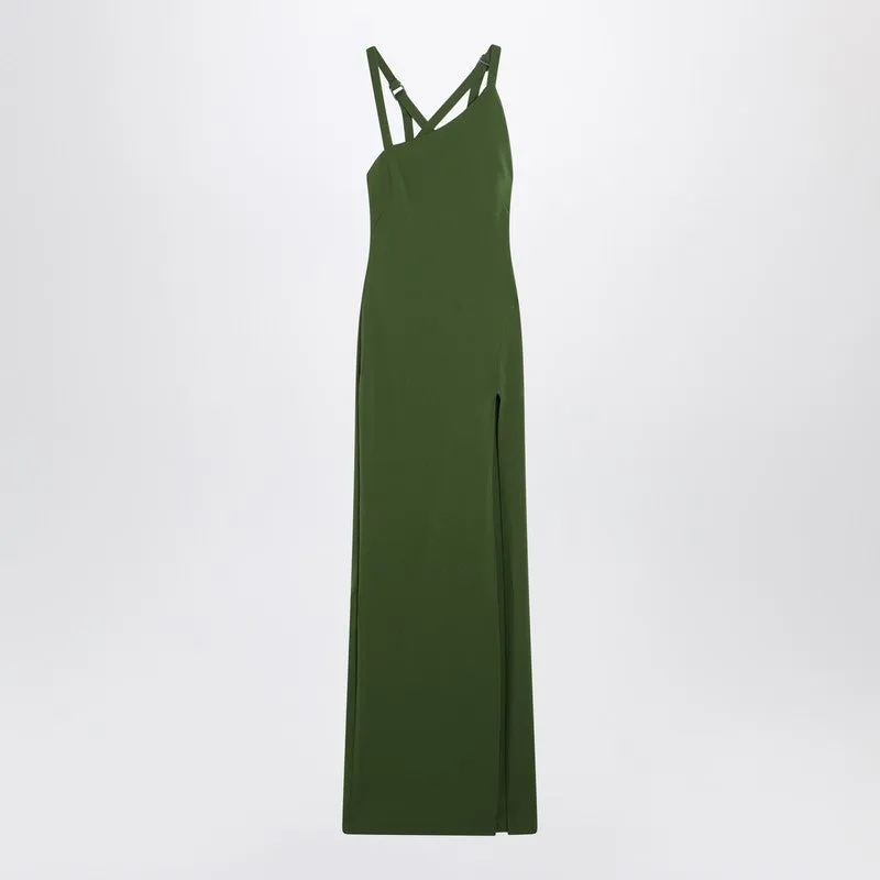 Long Green Dress With Slit sold by Wanan Luxury