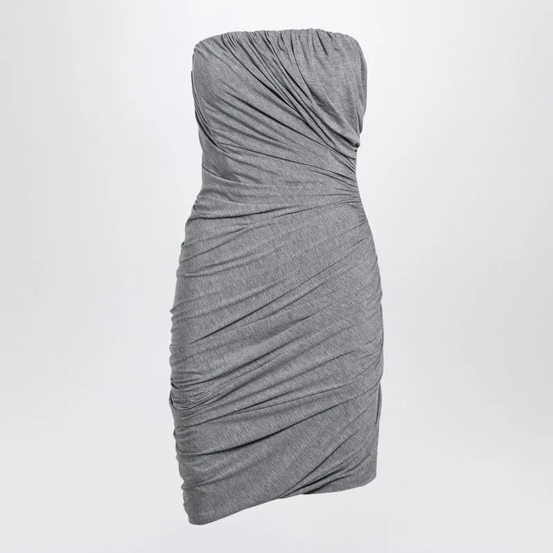 Grey Draped Viscose Mini Dress sold by Wanan Luxury