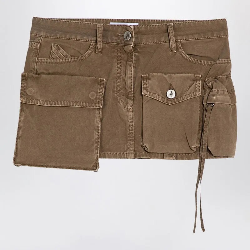Fay Khaki Cargo Miniskirt made by The Attico