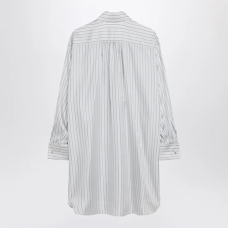 Oversized Striped Silk Shirt sold by Wanan Luxury product image thumbnail 2